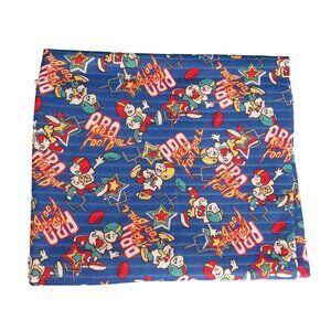Vintage Fabic Football PRO Kids Quilted 1980s 2 Yards